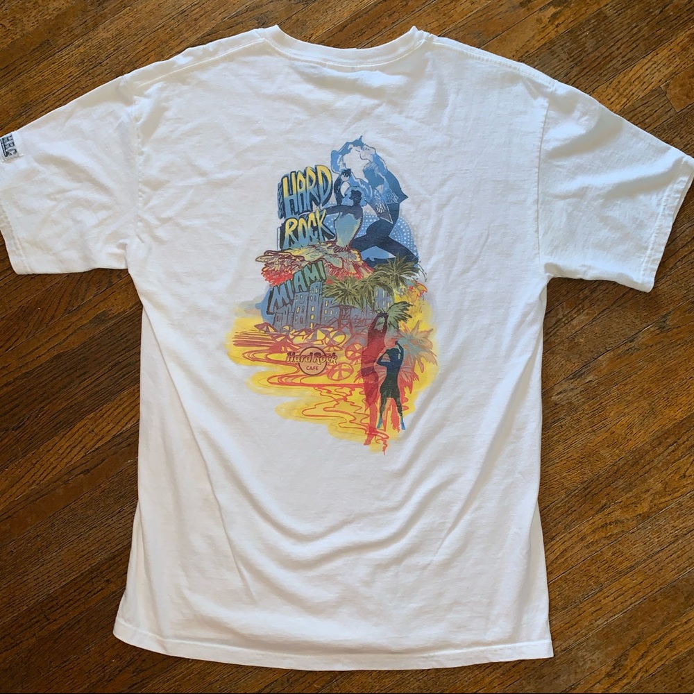 VTG 90s Hard Rock Cafe Miami City Shirt Size M